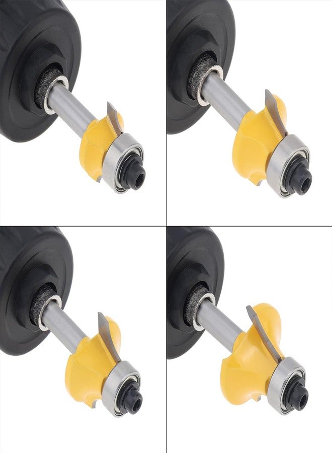 Serplex مجموعة رؤوس راوتر سيربلكس® 4 قطع لأعمال النجارة، ساق 6 مم، خيارات متعددة لنصف القطر (1/8 بوصة، 1/4 بوصة، 3/16 بوصة، 5/16 بوصة)، فولاذ التنجستن المتين لقطع سلسة ونظيفة على الخشب الصلب واللين والخشب الرقائقي - Image 4